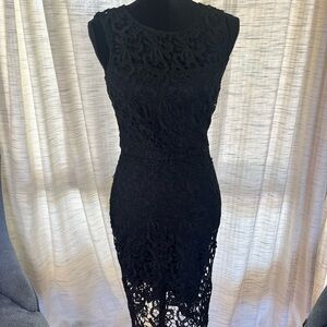 Elegant Black Lace Dress